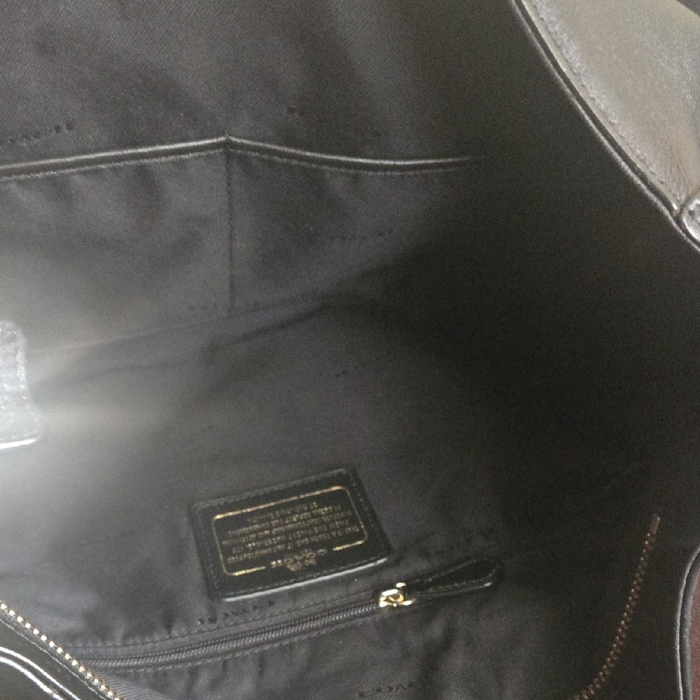 COACH Black Studded Leather Shoulder Bag - Picture 4 of 4